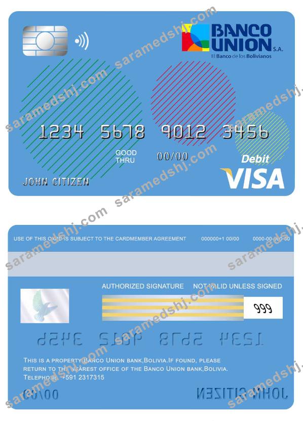 Bolivia Banco Union bank visa card